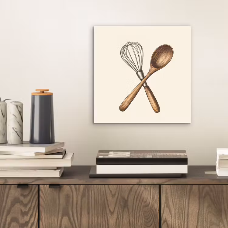 Aluminium schilderij - Garde - Hout - Beige — 2