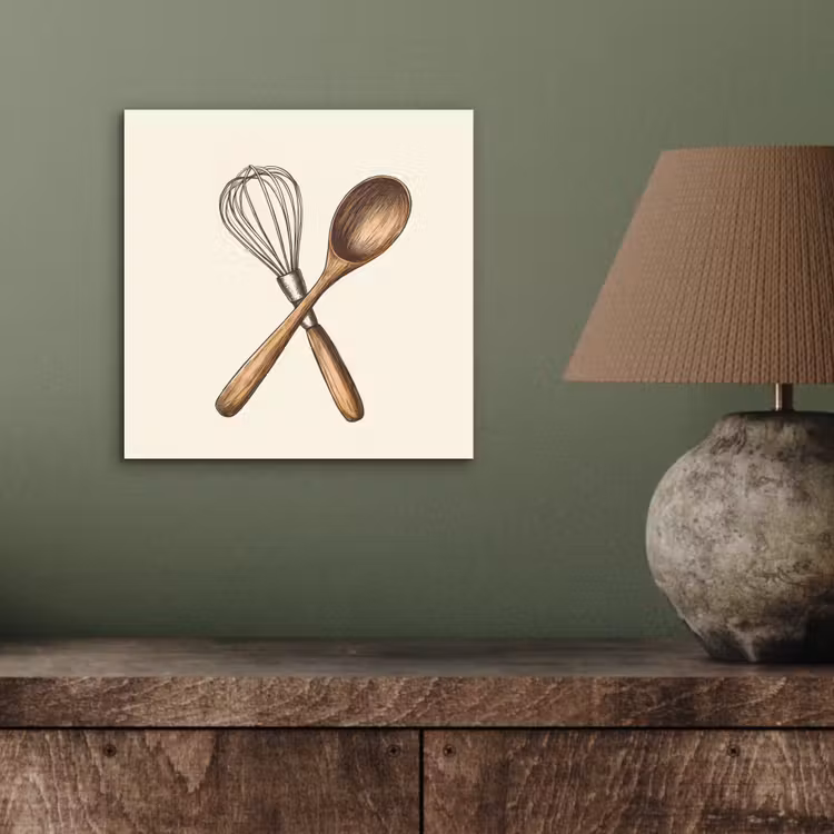 Aluminium schilderij - Garde - Hout - Beige — 3