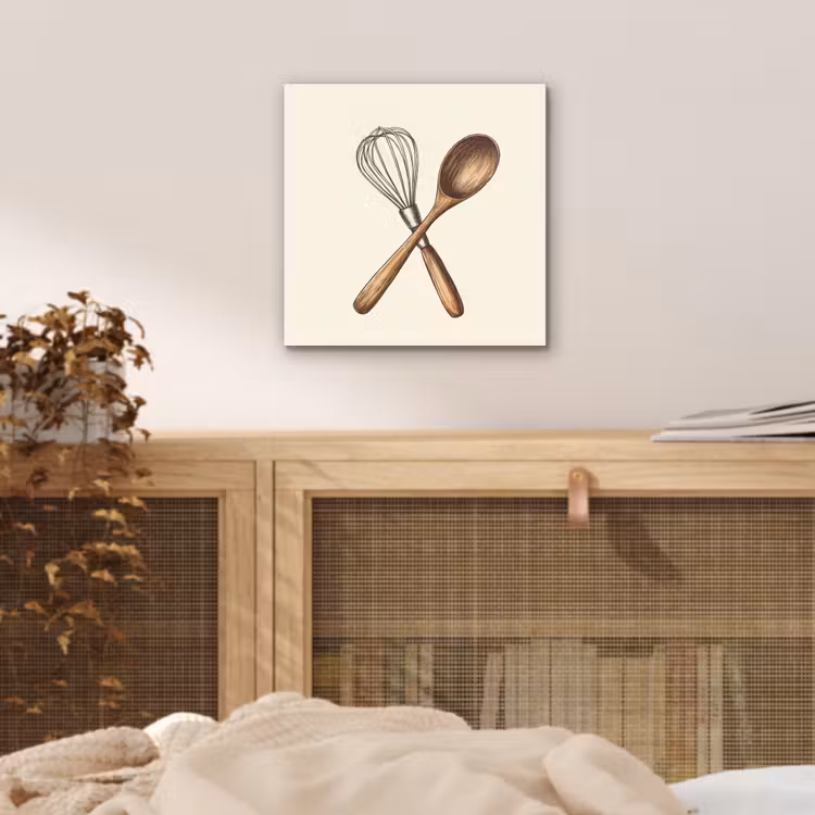 Aluminium schilderij - Garde - Hout - Beige — 4