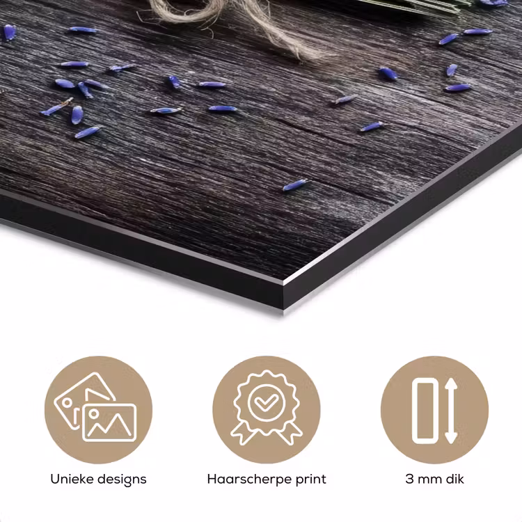 Aluminium schilderij - Lavendel - Lepel - Vork — 7