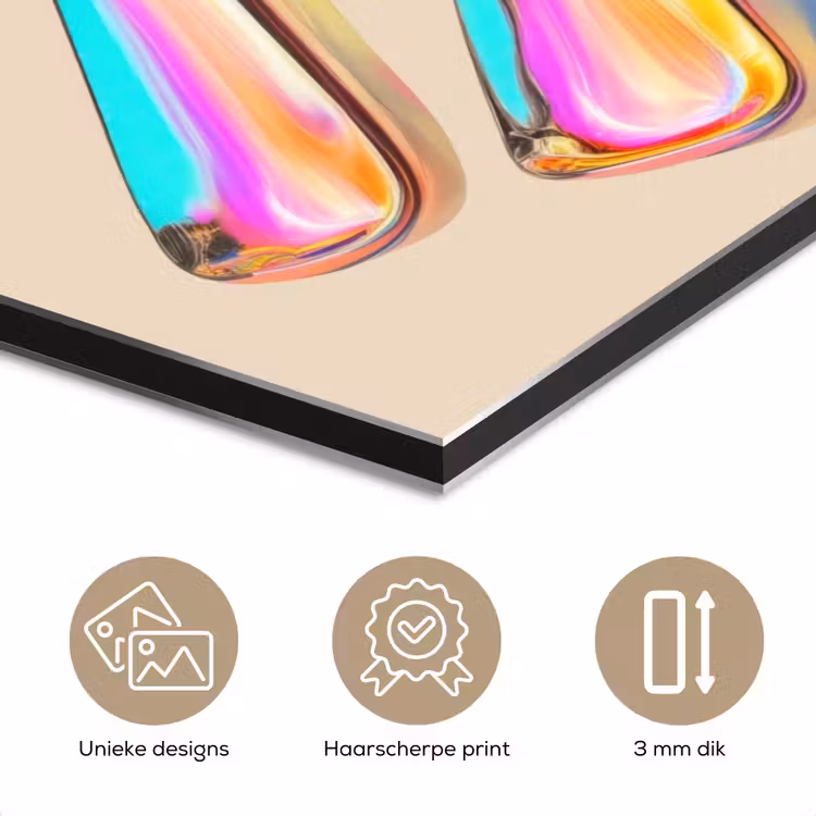 Aluminium schilderij - Regenboog - Lepel - Vork — 7