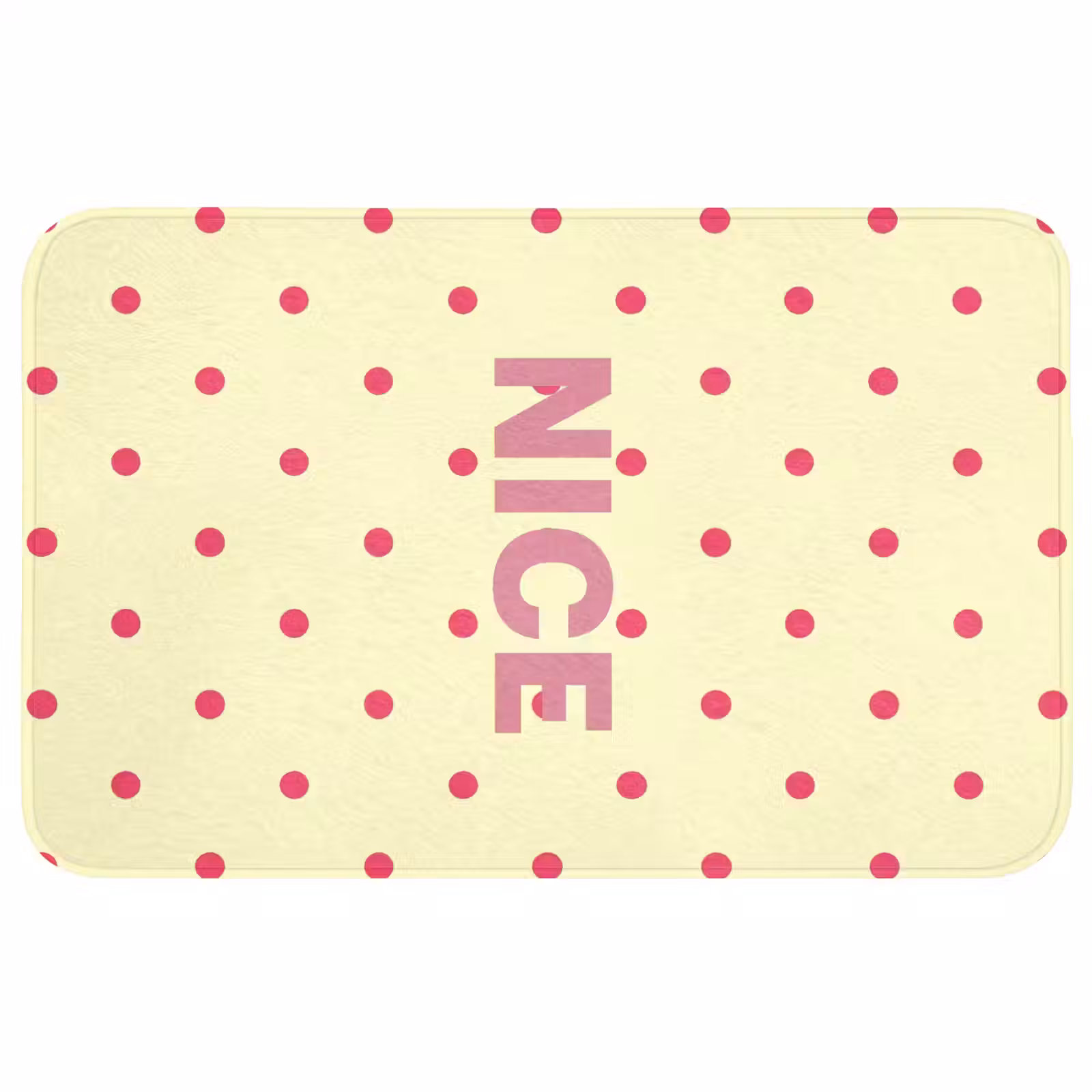 Badmat - Nice - Stippen - Roze - Geel — 1