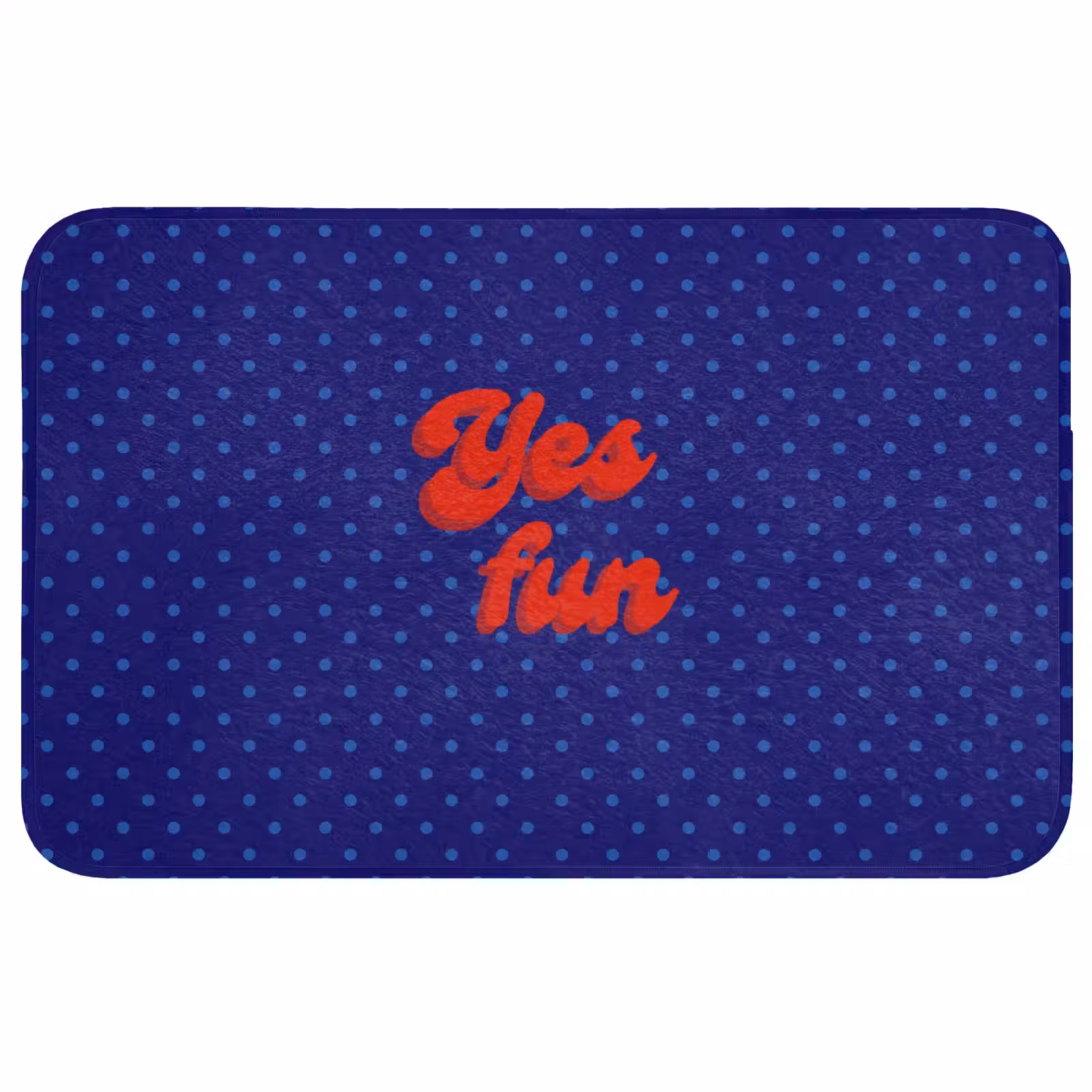 Badmat - Yes fun - Rood - Blauw - Stippen — 1