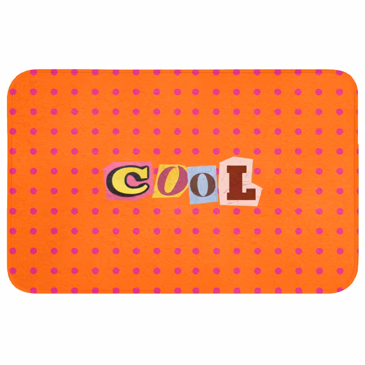 Badmat - Cool - Stippen - Oranje — 1
