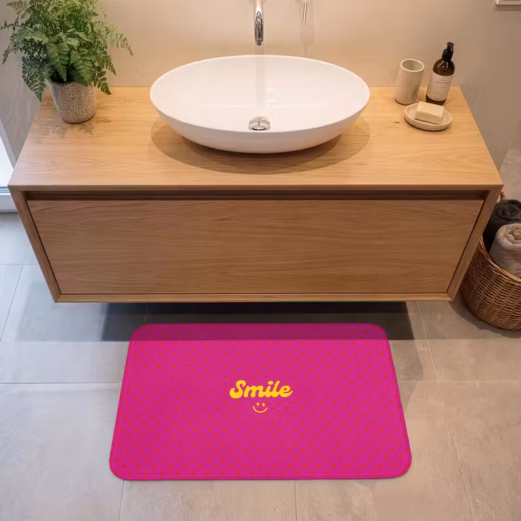 Badmat - Smile - Stippen - Roze — 2