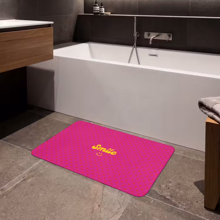 Badmat - Smile - Stippen - Roze — 4