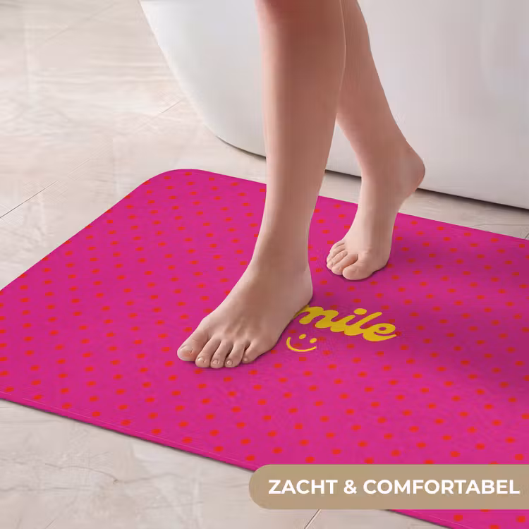 Badmat - Smile - Stippen - Roze — 5