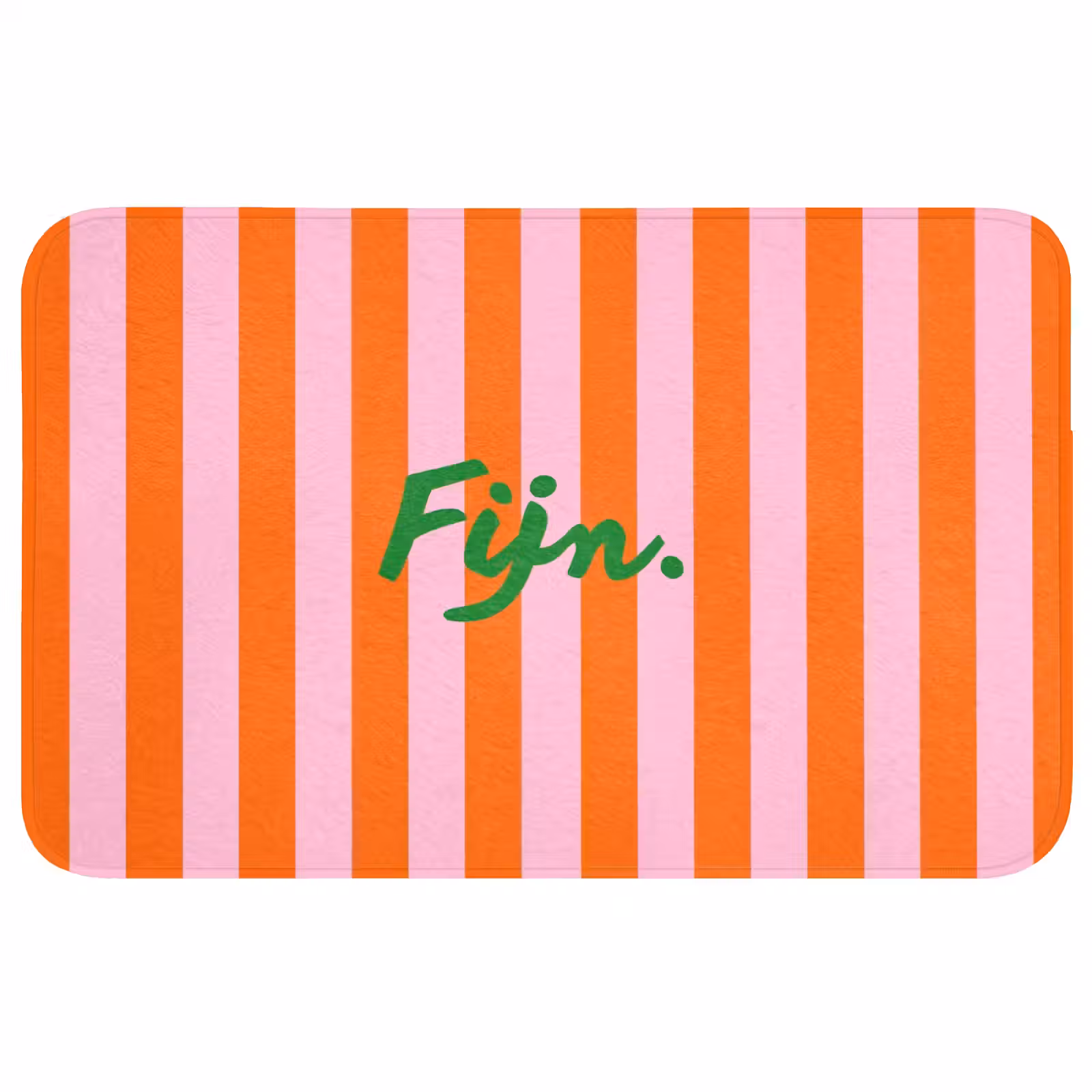 Badmat - Pattern - Orange - Fine - Stripes — 1