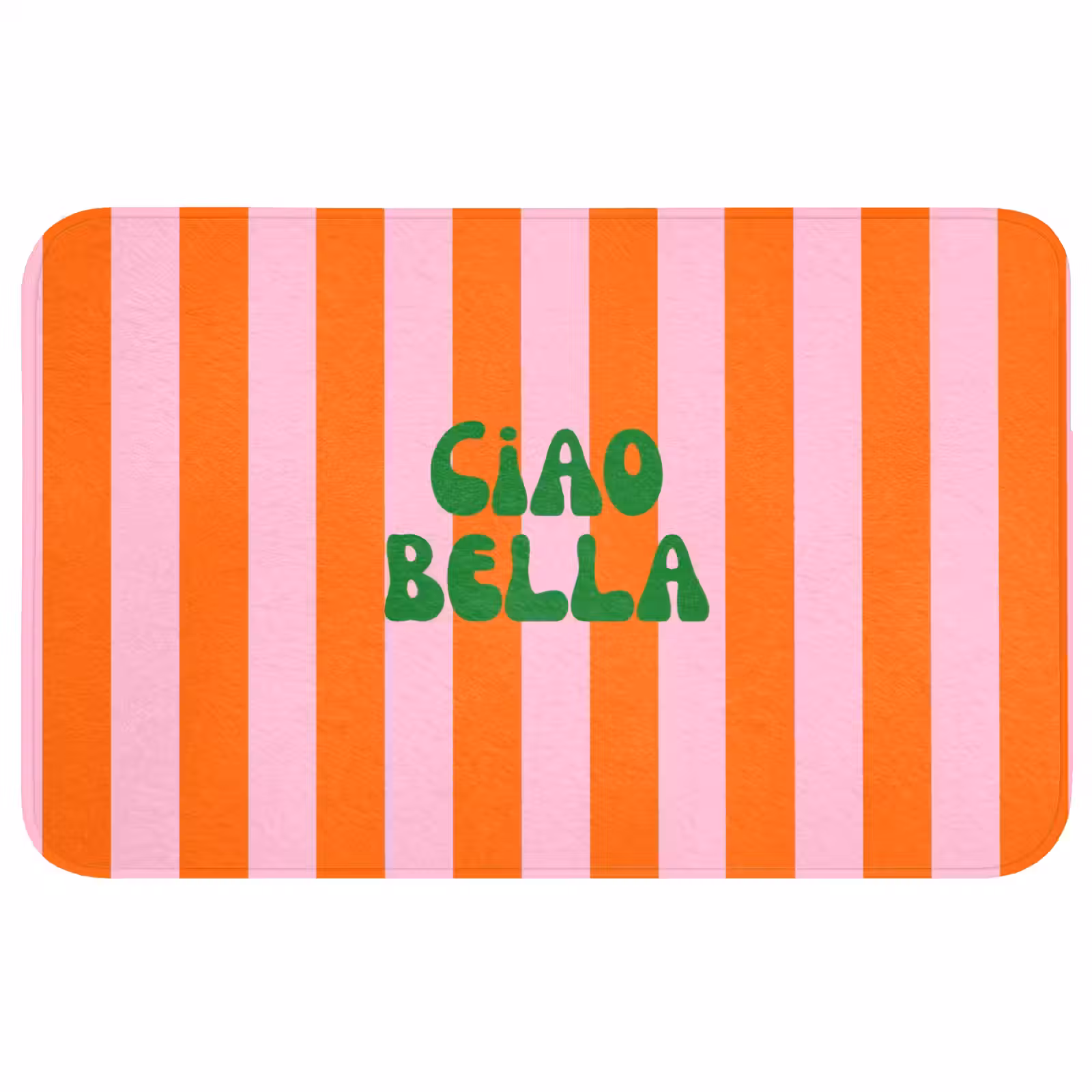 Badmat - Strepen - Oranje - Verticaal - Ciao bella — 1