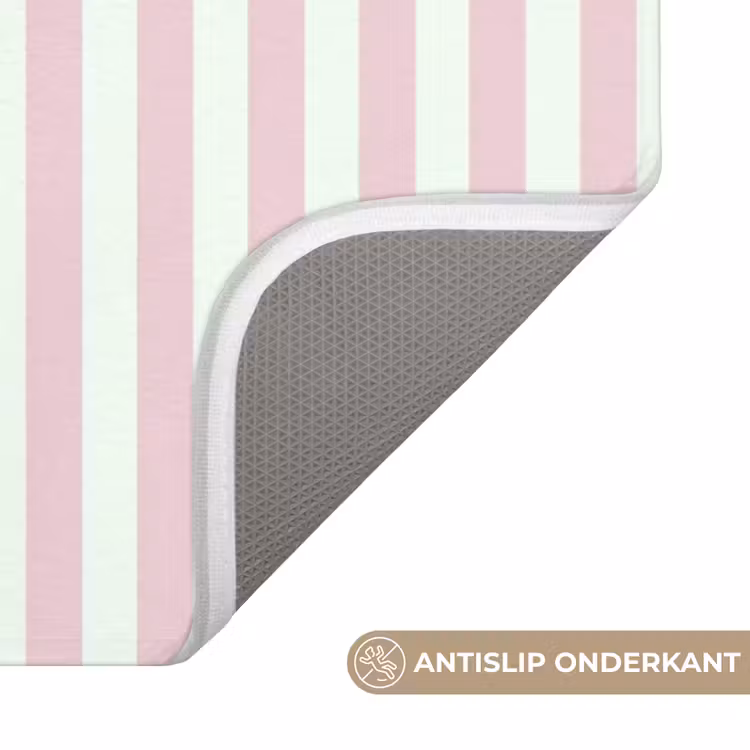 Badmat - Focus on the good - Strepen - Roze - Smiley — 3