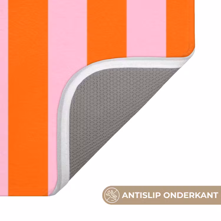 Badmat - Pattern - Orange - Fine - Stripes — 3