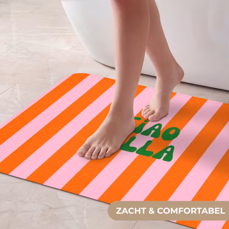 Badmat - Strepen - Oranje - Verticaal - Ciao bella — 5