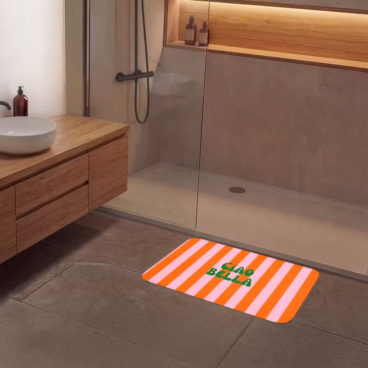 Badmat - Strepen - Oranje - Verticaal - Ciao bella — 6