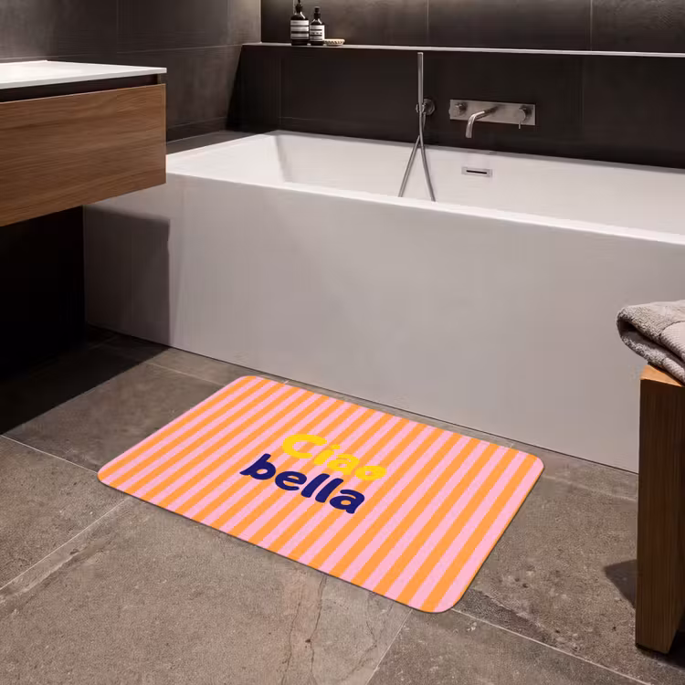 Badmat - Verticaal - Strepen - Oranje - Ciao bella — 4