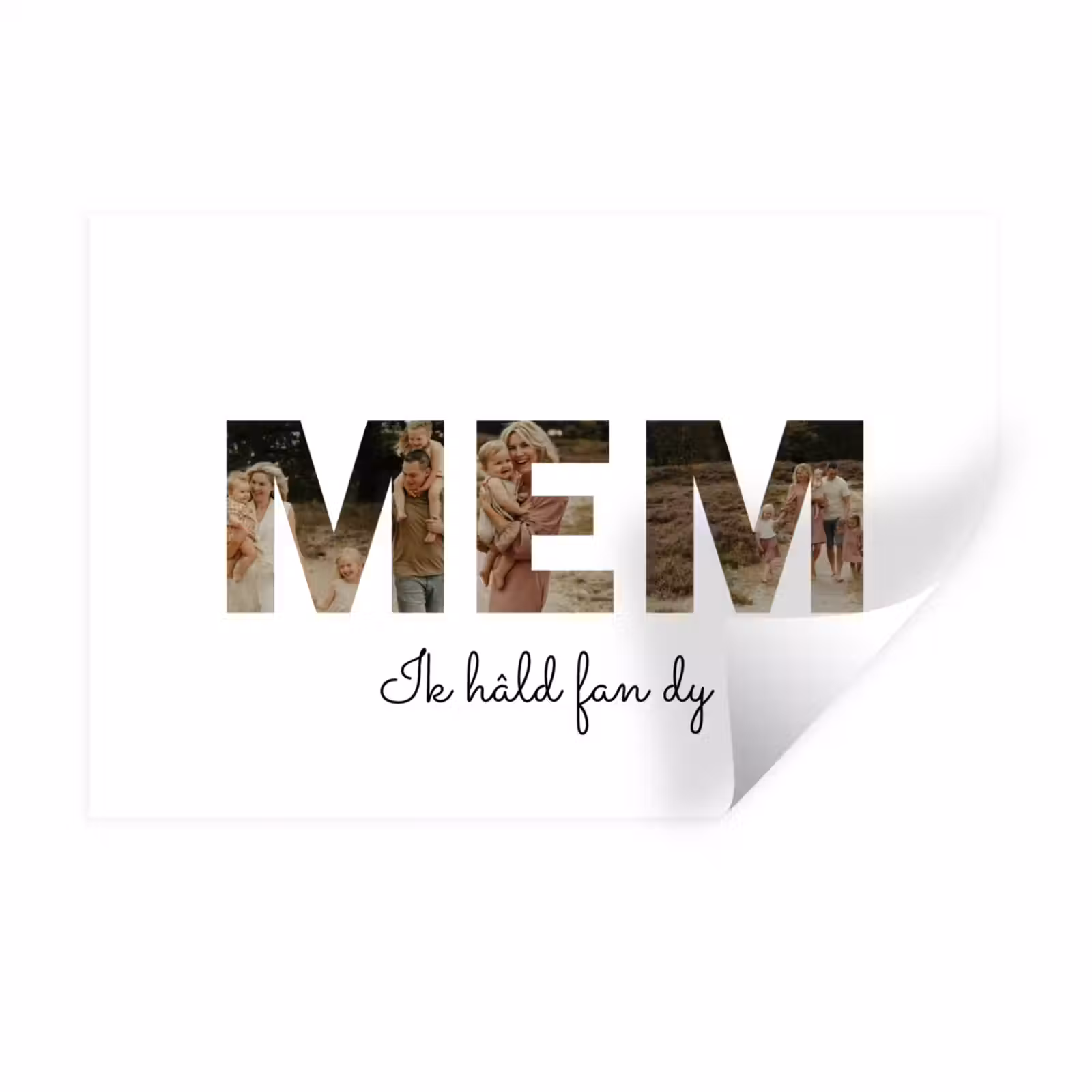 Gepersonaliseerde muursticker - Mem - Lettercollage — 1