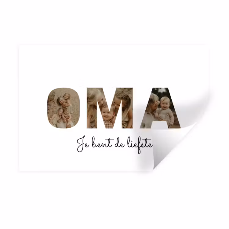 Gepersonaliseerde muursticker - Oma - Lettercollage — 1