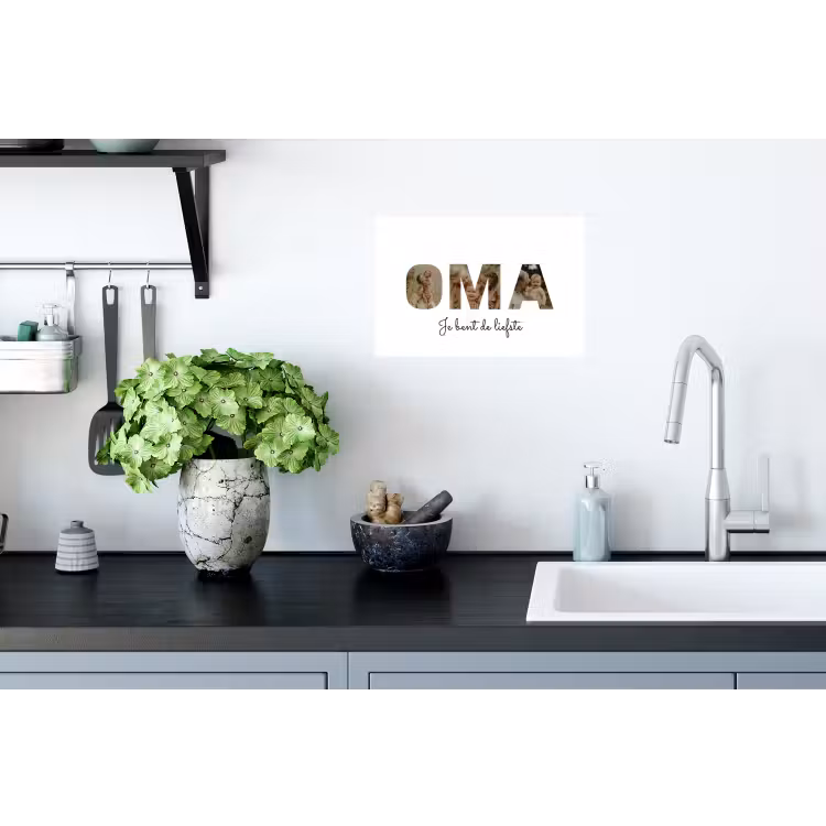 Gepersonaliseerde muursticker - Oma - Lettercollage — 2
