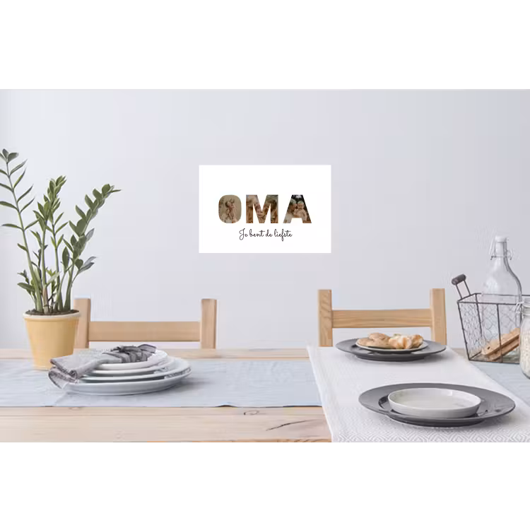 Gepersonaliseerde muursticker - Oma - Lettercollage — 3