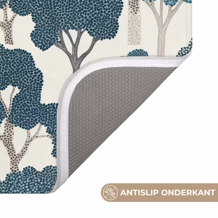 Badmat - Modern - Bomen - Bos - Patroon - Blauw — 3