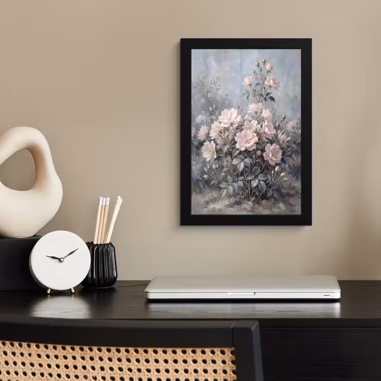 Poster met lijst - Rozen - Illustratie - Roze — 2