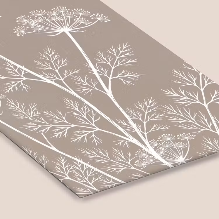 Poster met lijst - Grafisch - Fluitenkruid - Taupe — 7