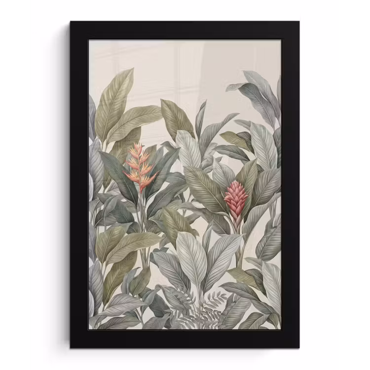 Poster met lijst - Tropisch - Planten - Modern - Groen