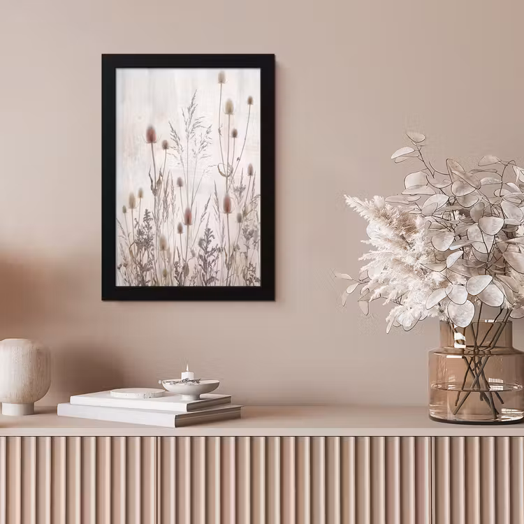 Poster met lijst - Weidebloemen - Design - Sepia — 5