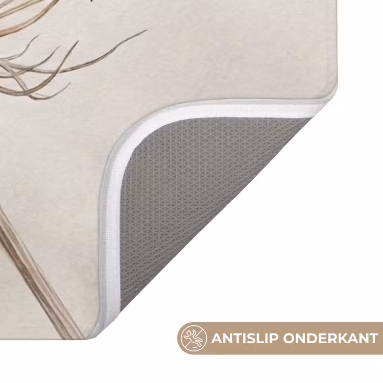 Badmat - Vlinder - Bloem -Natuur - Beige — 3