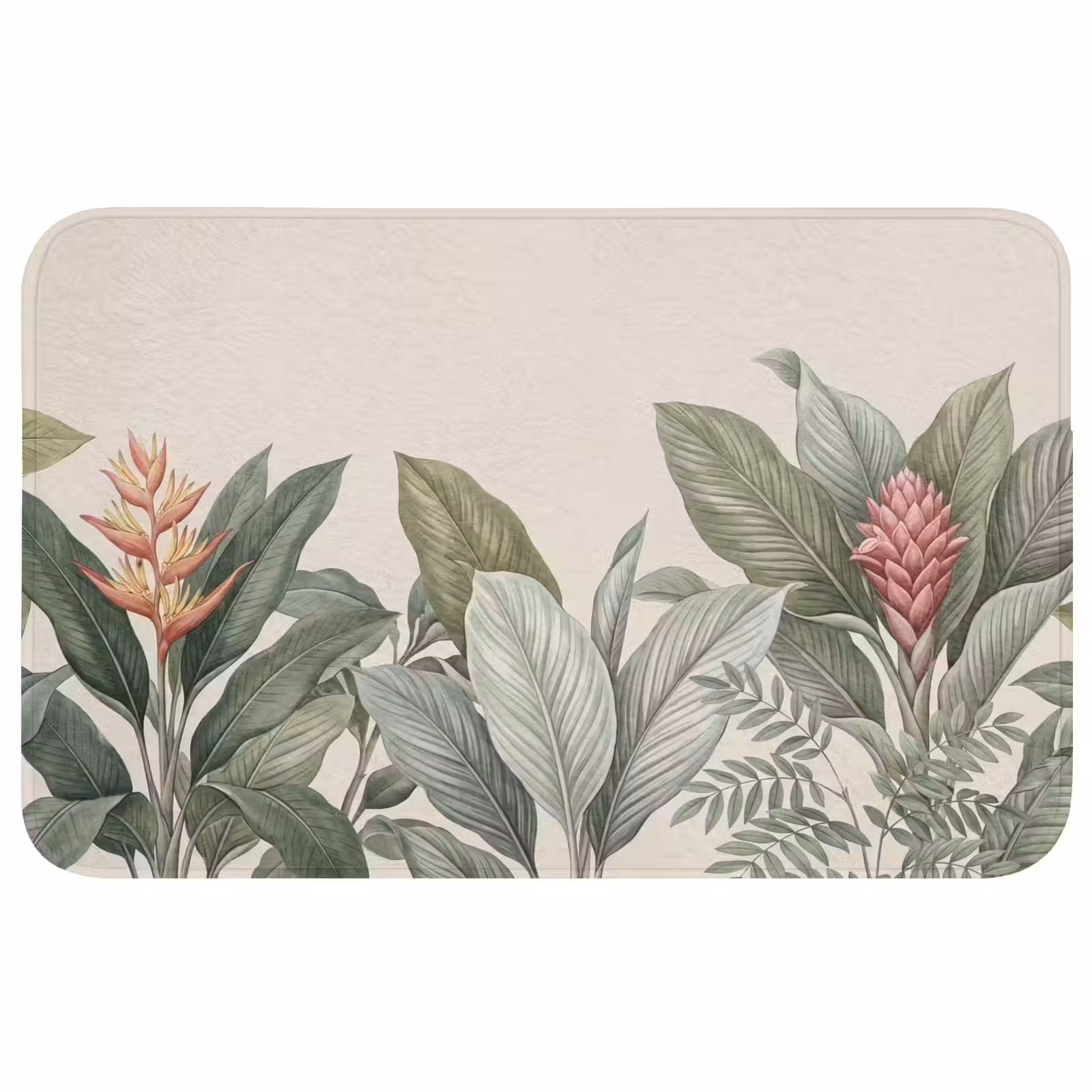 Badmat - Tropisch - Planten - Modern - Groen — 1