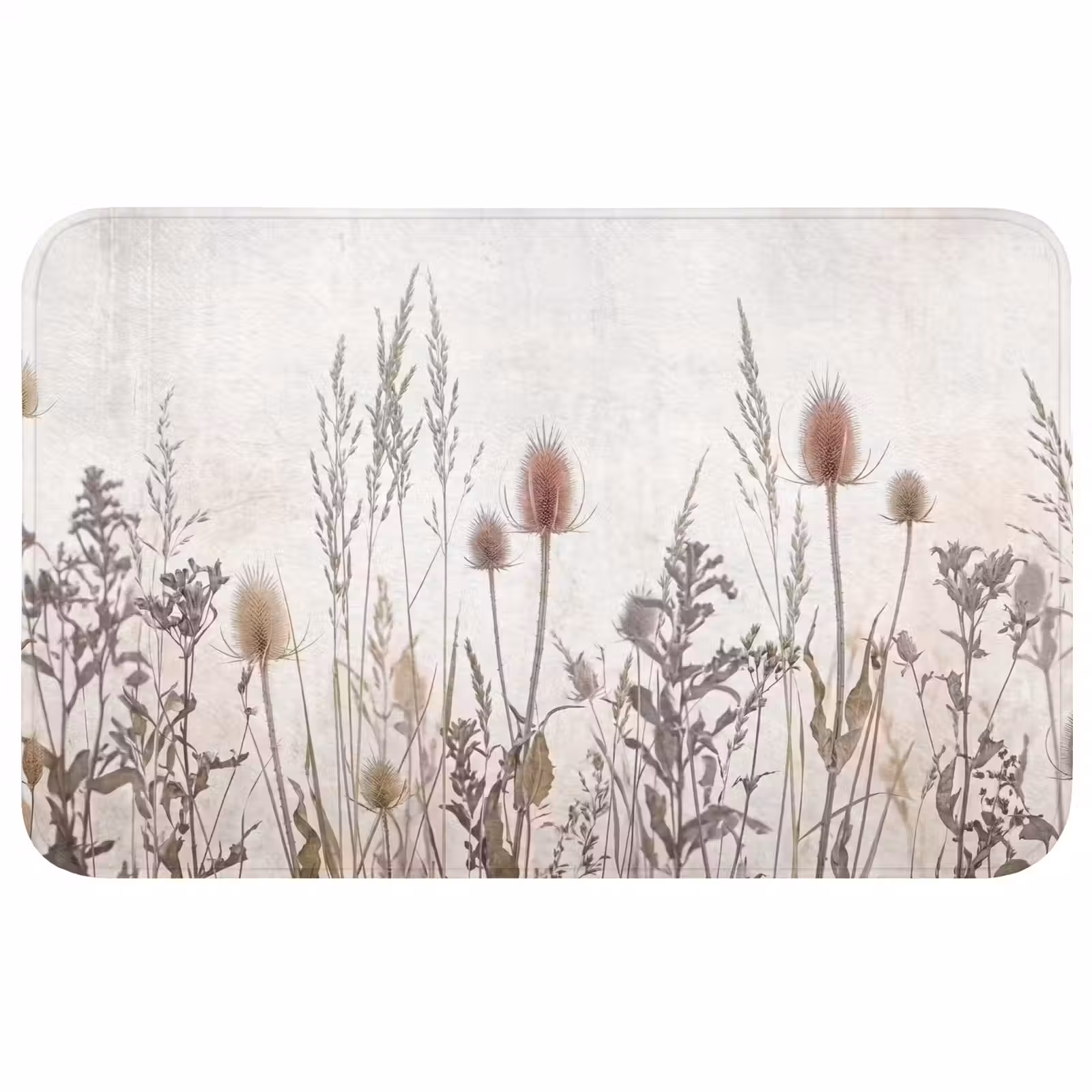 Badmat - Weidebloemen - Design - Sepia — 1