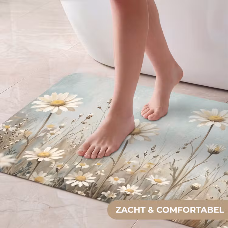Badmat - Madelief - Illustratie - Wit — 5