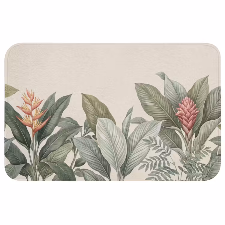 Badmat - Tropisch - Planten - Modern - Groen