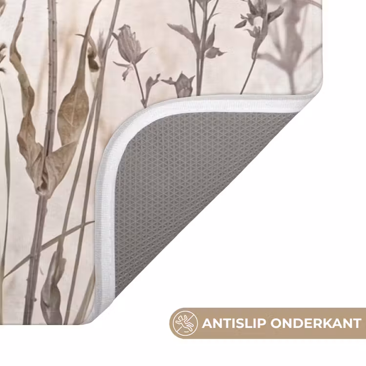 Badmat - Weidebloemen - Design - Sepia — 3