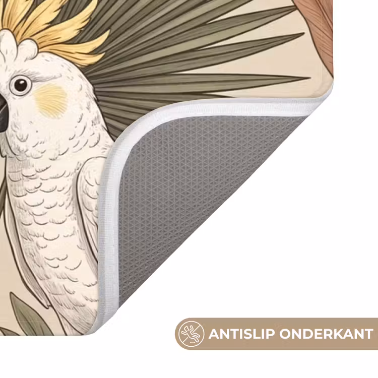 Badmat - Tropisch - Vogels - Beige — 3
