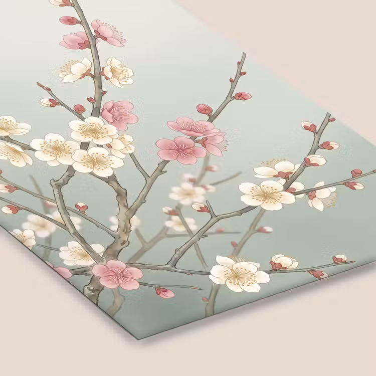 Poster met lijst - Bloesemtakken Japanse Stijl — 7