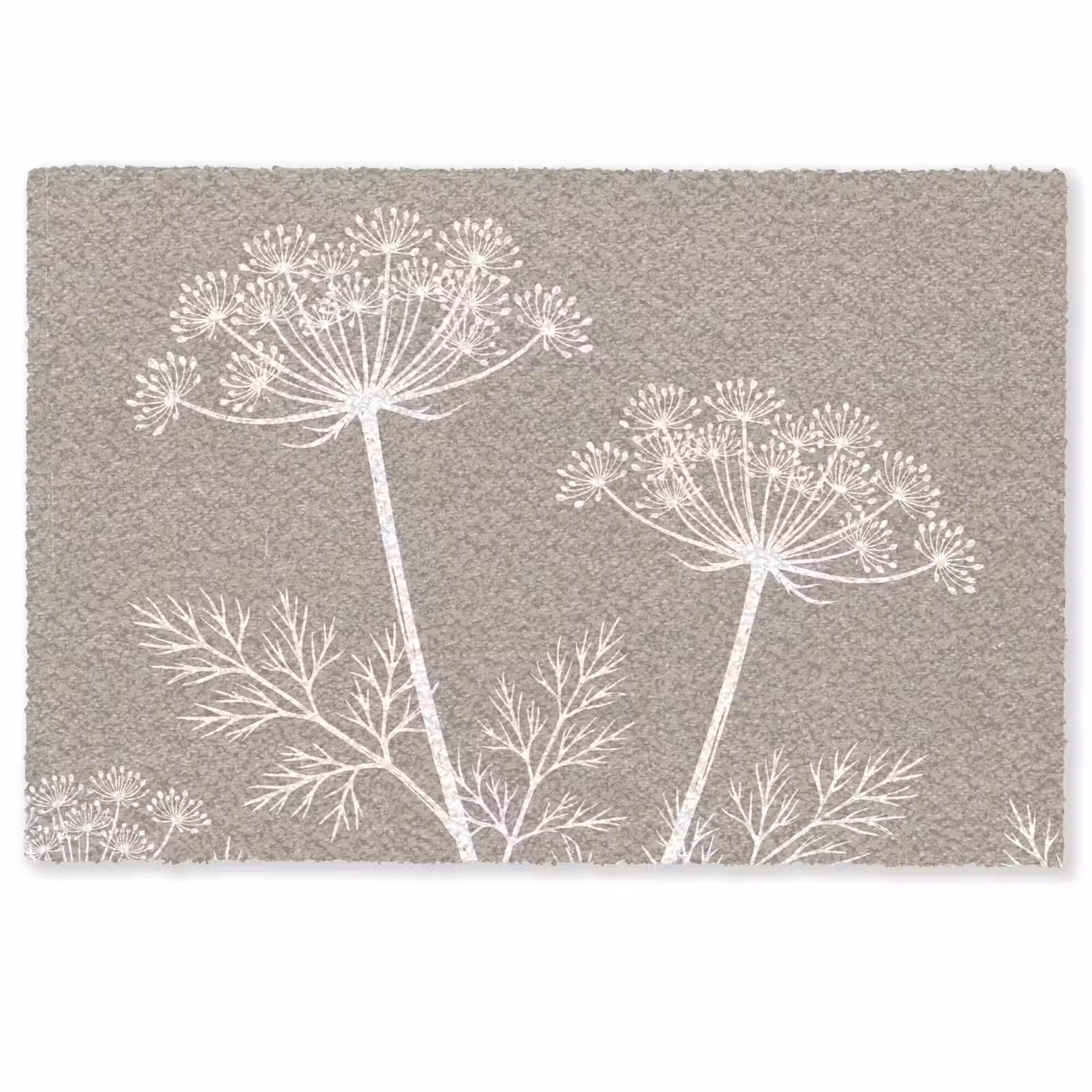 Deurmat - Grafisch - Fluitenkruid - Taupe — 1