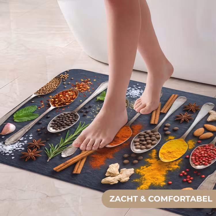 Badmat - Kruiden - Lepels - Culinair - Kleurrijk - Sfeervol — 5