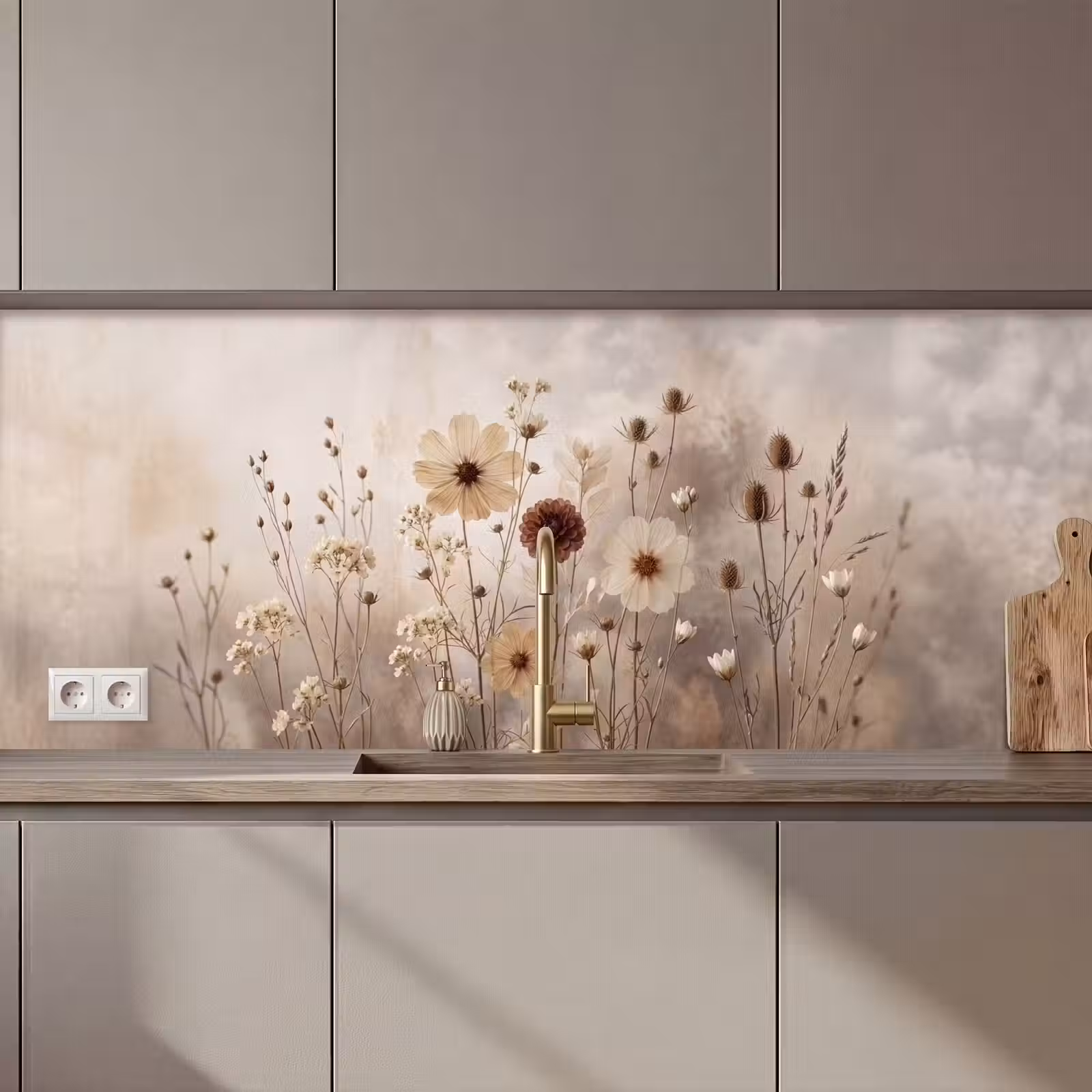 Keuken achterwand - Wilde bloemen - Botanisch - Vintage - Natuur - Rustiek — 1