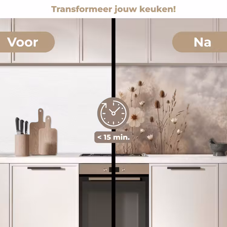 Keuken achterwand - Wilde bloemen - Botanisch - Vintage - Natuur - Rustiek — 2