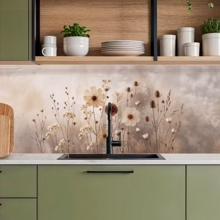 Keuken achterwand - Wilde bloemen - Botanisch - Vintage - Natuur - Rustiek — 5