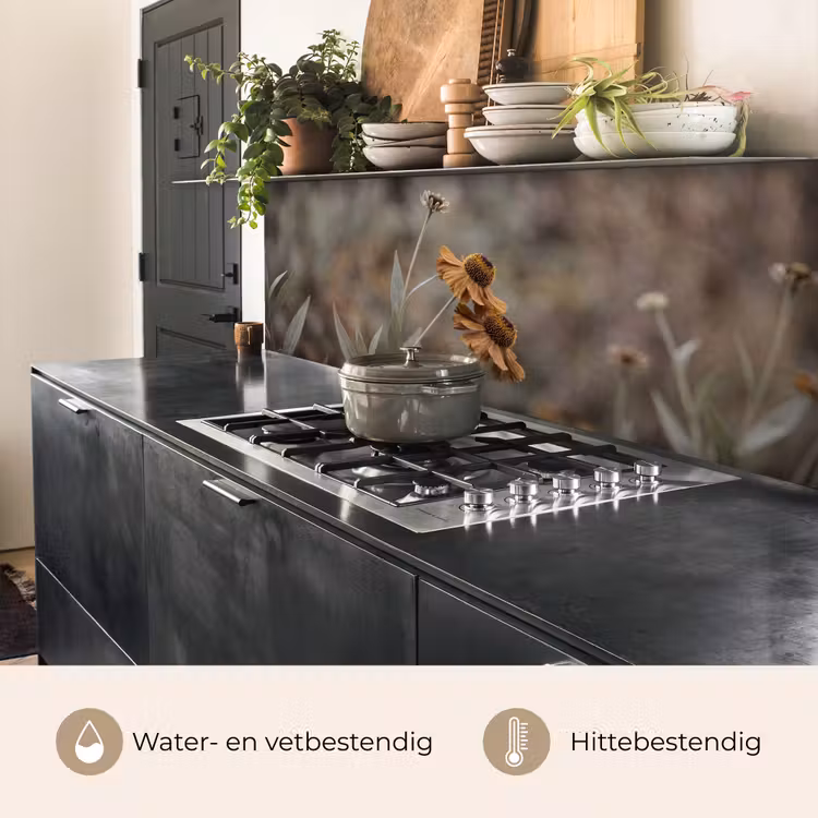 Keuken achterwand - Zonnehoed - Droogbloemen - Geel - Warm — 3