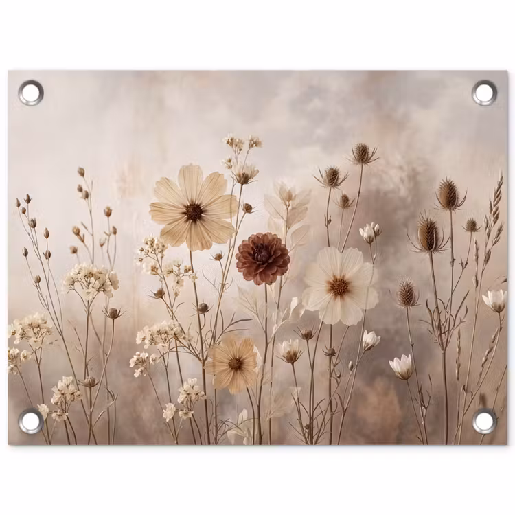 Tuinposter - Wilde bloemen - Botanisch - Vintage - Natuur - Rustiek