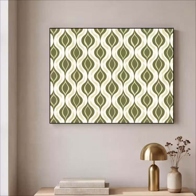 Art Frame - Patroon - Retro - Groen — 5
