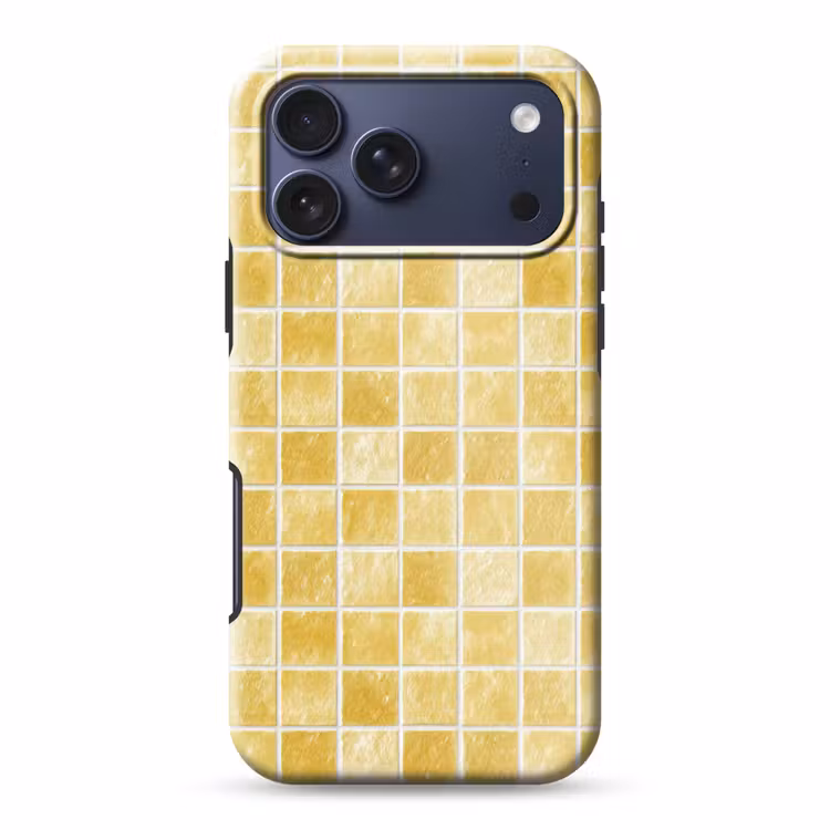 Telefoonhoesje Toughcase - Tegels - Mozaïek - Textuur - Goudgeel — 1