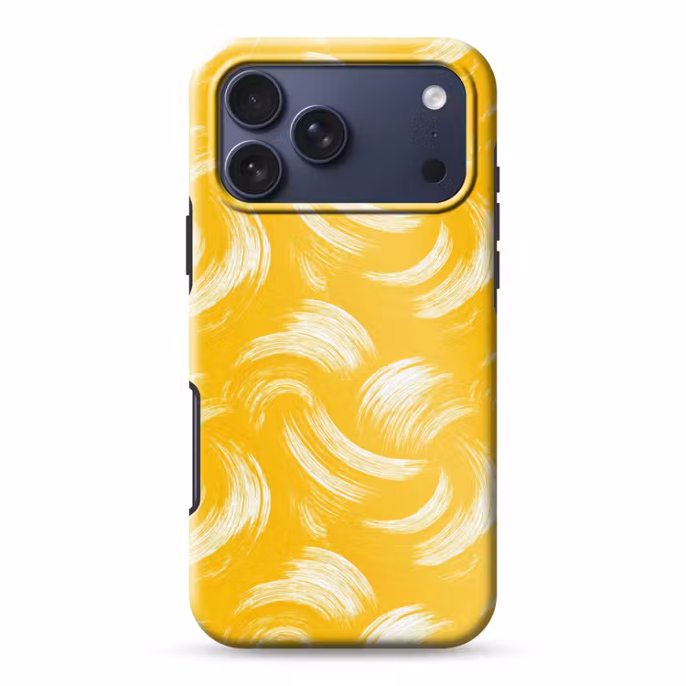Telefoonhoesje Toughcase - Verfstreken - Abstract - Dynamisch - Geel — 1