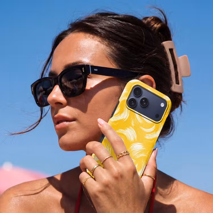 Telefoonhoesje Toughcase - Verfstreken - Abstract - Dynamisch - Geel — 6