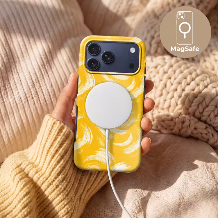Telefoonhoesje Toughcase - Verfstreken - Abstract - Dynamisch - Geel — 8