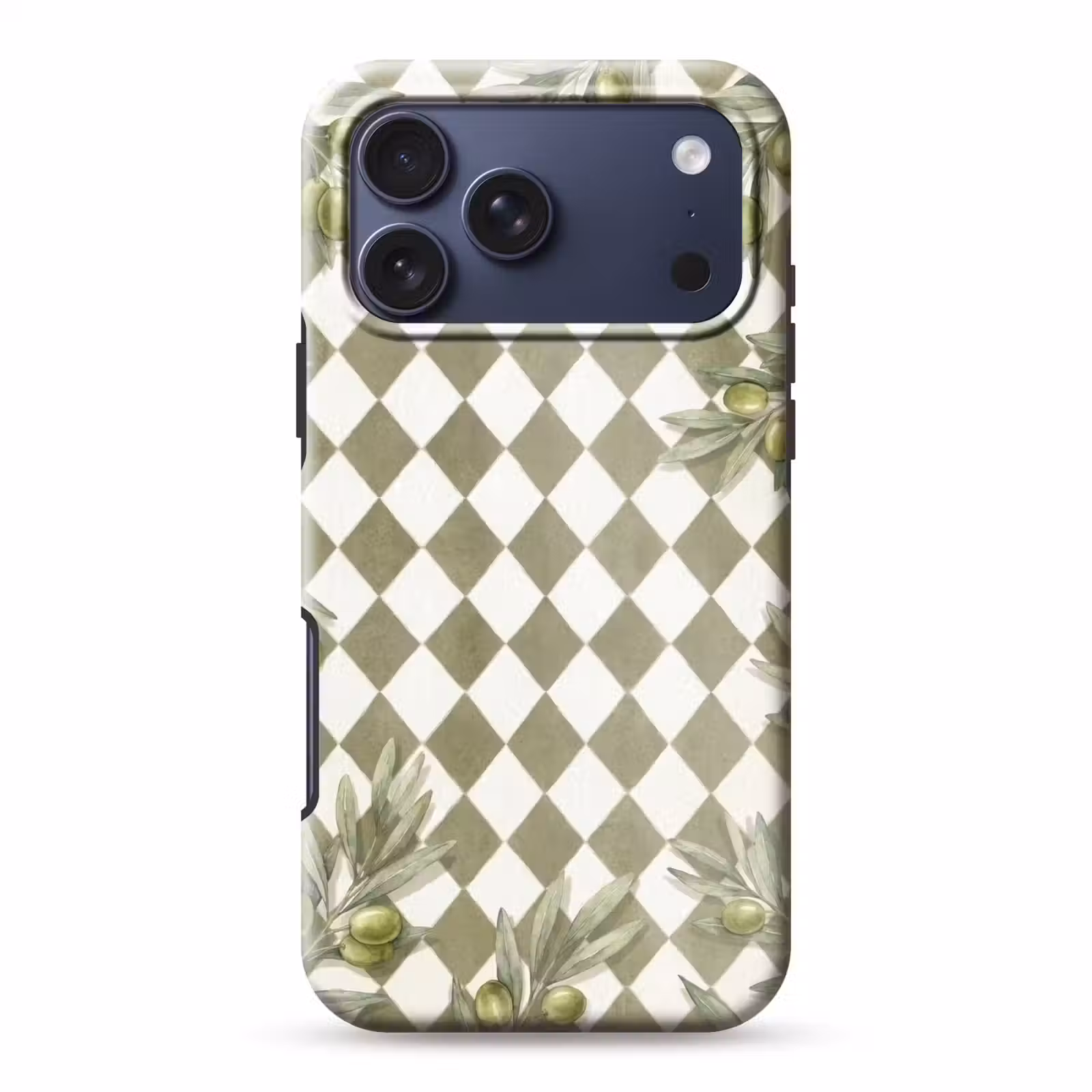 Telefoonhoesje Toughcase - Plant - Olijftakken - Waterverf - Mediterraan - Groen — 1