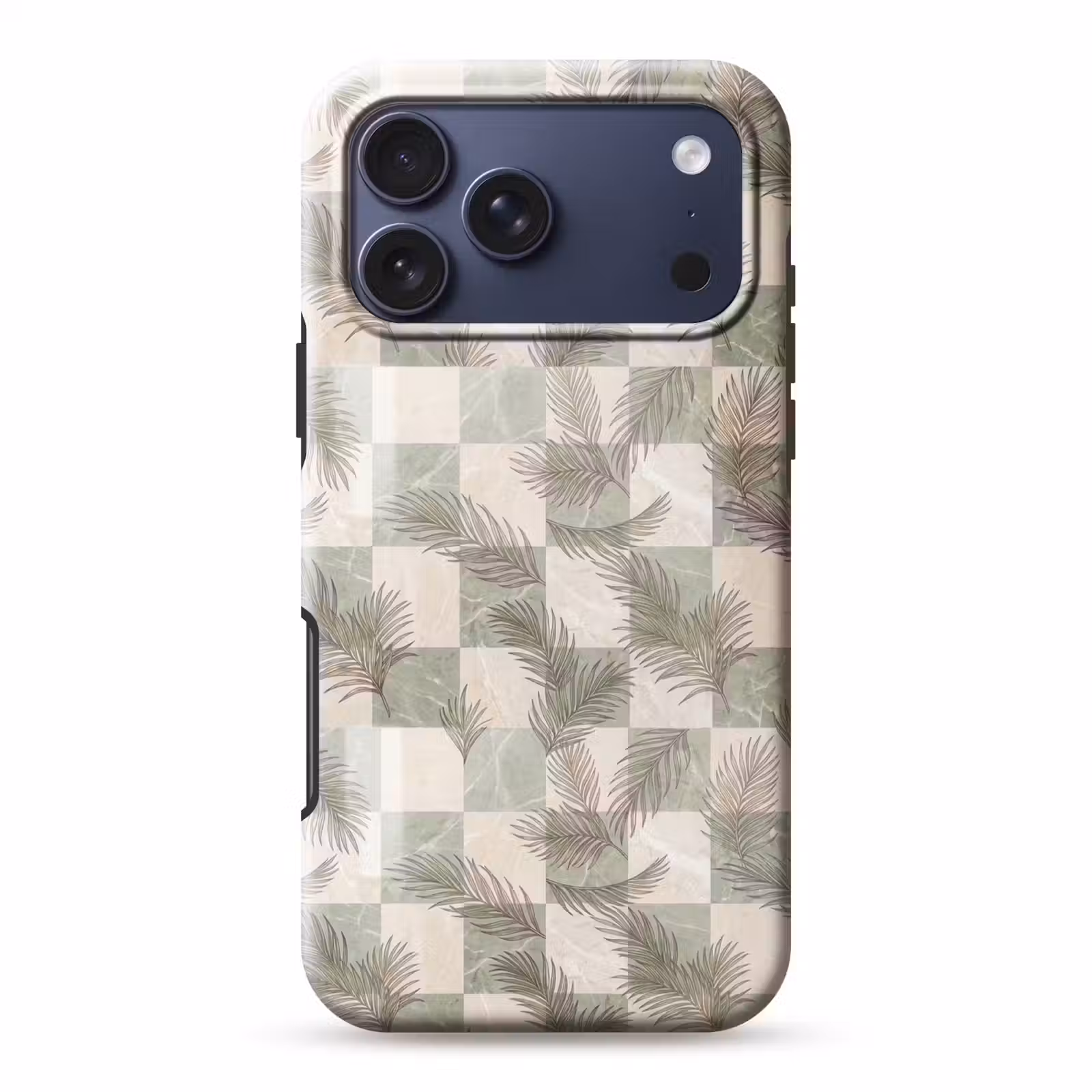 Telefoonhoesje Toughcase - Planten - Bladeren - Marmer - Modern - Groen — 1