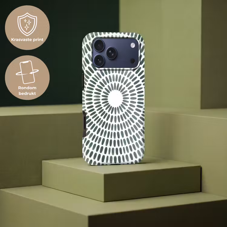 Telefoonhoesje Toughcase - Abstract - Cirkel - Patroon - Modern - Groen — 7
